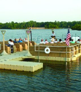 Floating dock for church service