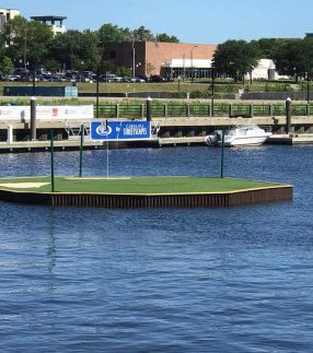 Floating green dock for hotels