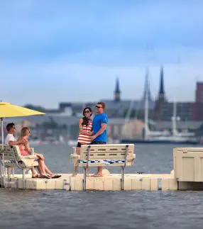 Floating Dock with Benches
