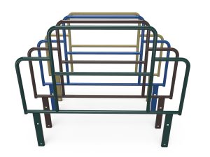 Set of barrier-free guard railings