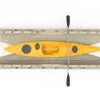 CAD overhead view of kayak launch with paddle