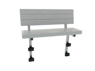 bench for floating dock, grey