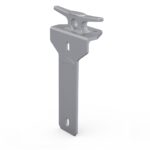 10 inch Powder Coated Aluminum Tie-Down Cleat, grey