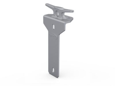 10 inch Powder Coated Aluminum Tie-Down Cleat, grey