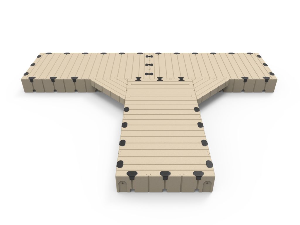 CAD front view of I-shape dock