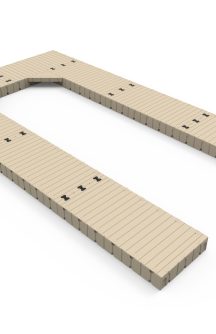 CAD side length view of I-Shape dock