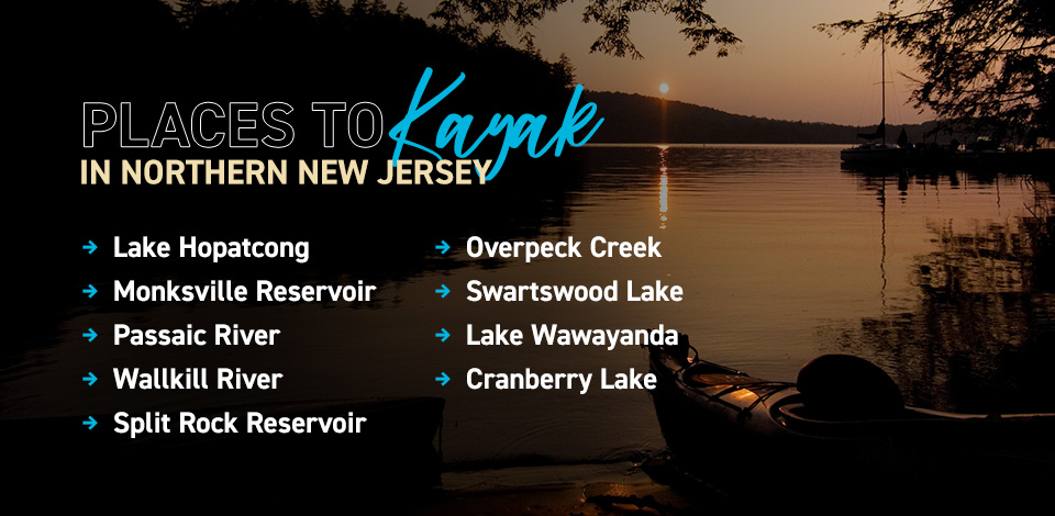 A list of places to kayak in Northern New Jersey 