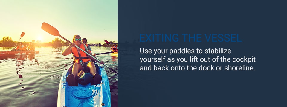 Ways to exit kayak