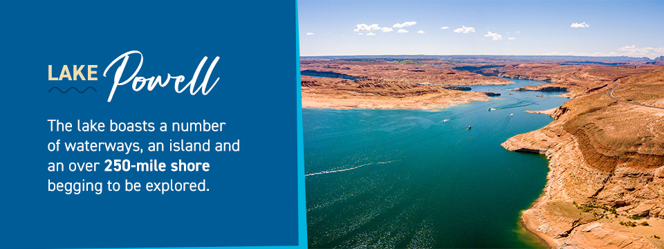 Lake Powell boasts a number of waterways