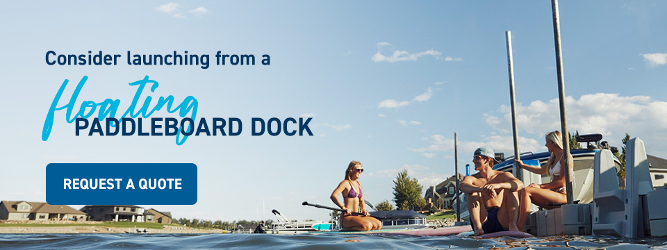 Floating paddleboard dock 