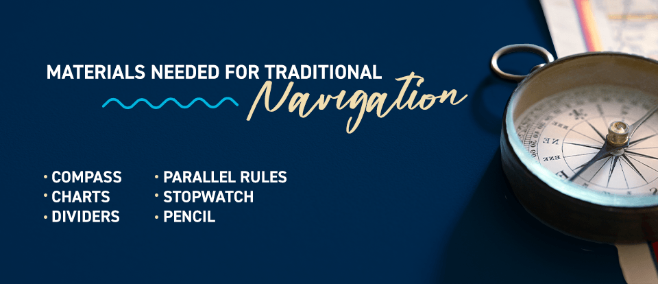 Materials needed for traditional boat navigation 
