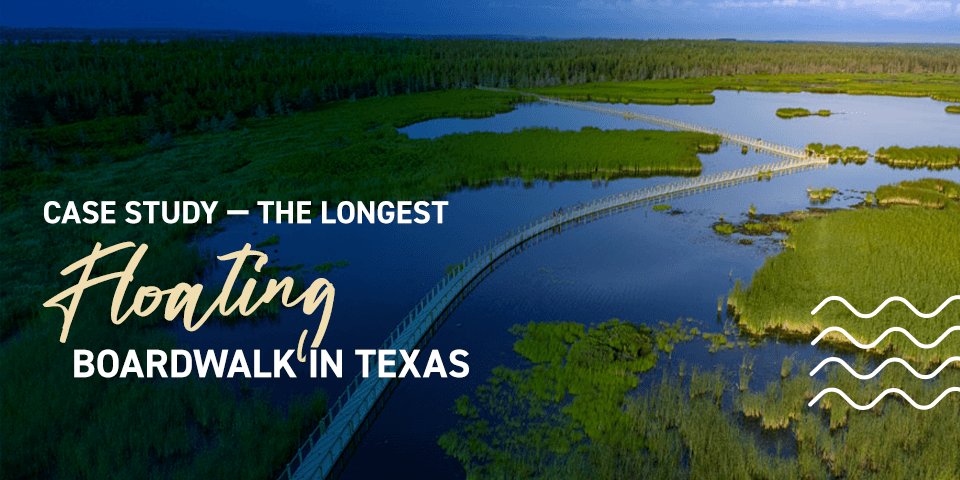 The longest floating boardwalk in Texas