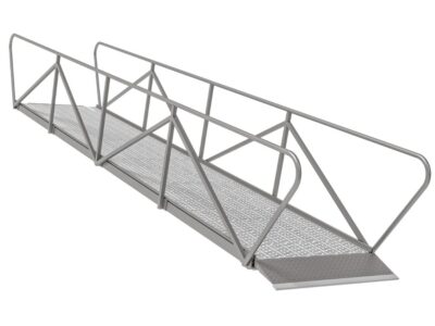 angled view of aluminum gangway, model G500 from EZ Dock