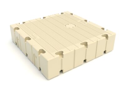 60 inch by 60 inch dock section, beige