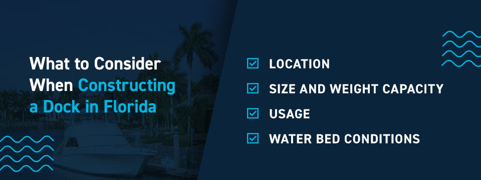 Building a Dock in Florida Considerations