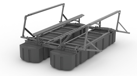EZ Dock Aegis Boat Lift system, below water parts, Pitman arm in the up position