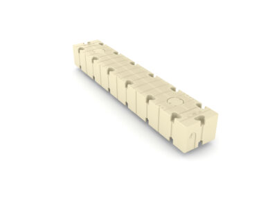 finger dock, 10 foot length, beige color narrow dock, shown on white background