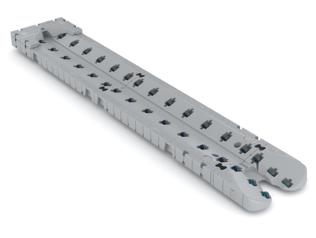 PWC Inline floating dock, dock configuration, grey